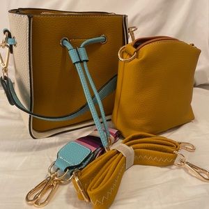 Beige and Tan Mini Tote